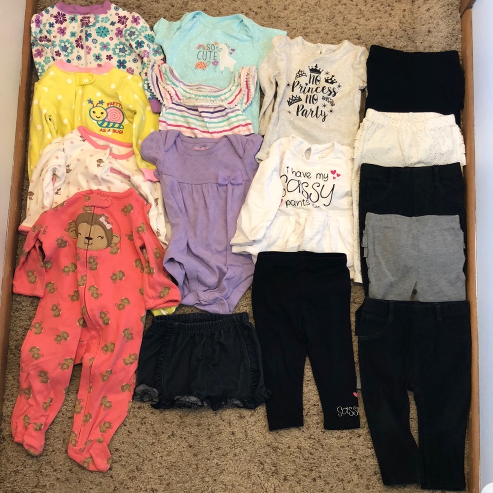 16 Piece 6-9 month baby Girl Bundle-Mixed Brands